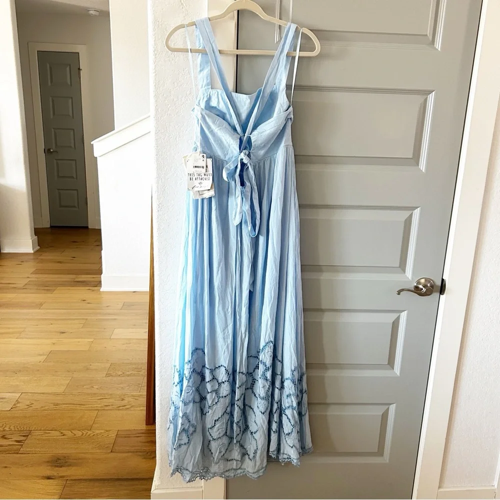 NWT Free People Bali Paradise Maxi Dress Blue - Picture 6 of 6